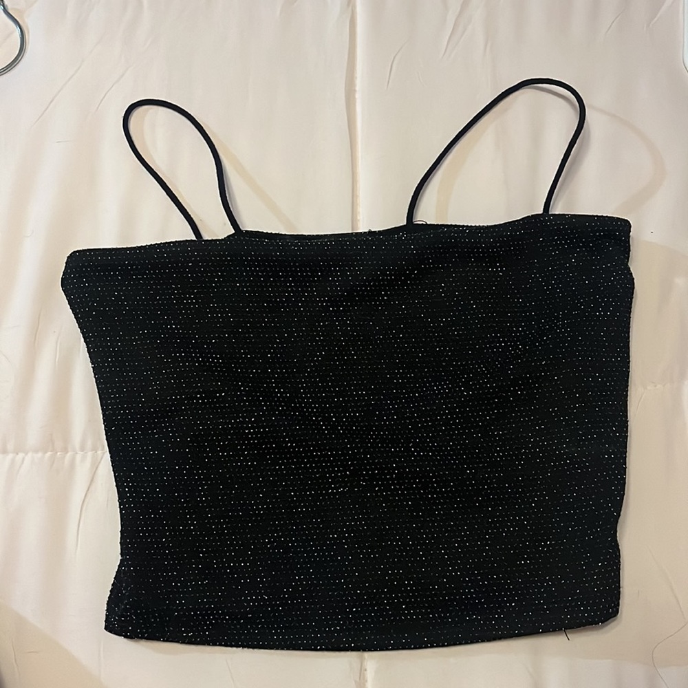 Sparkly Black Going out Top